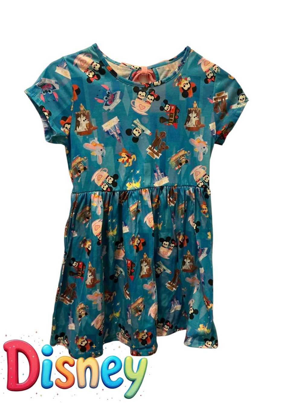 Disney Teal Blue Kids' Disney Character Print Dress
